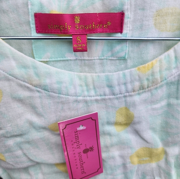 New Simply Southern lemon Lounge set sz sm - Picture 6 of 6